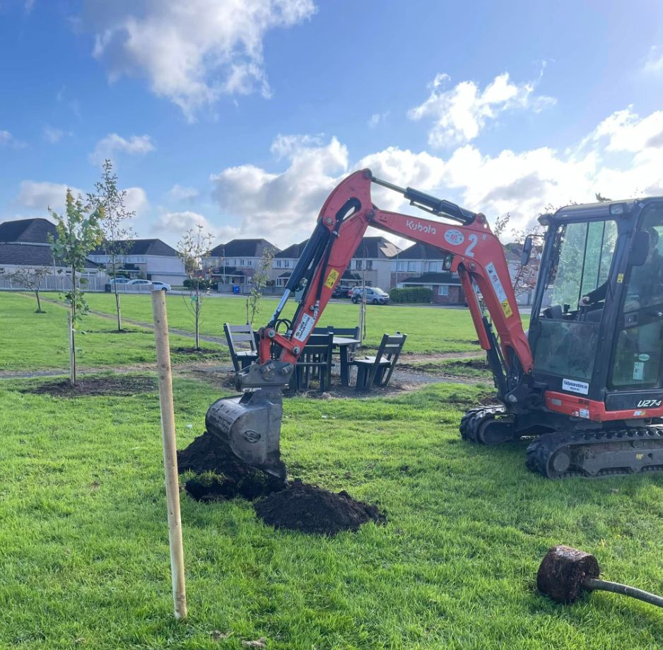 Digger for our tree nursery